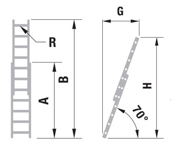 Dvojdielny výsuvný rebrík Semi-profi | Itoss, s.r.o. - výroba a predaj rebríkov