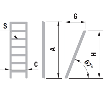 Jednodielny stupnicový rebrík Profi | Itoss, s.r.o. - výroba a predaj rebríkov