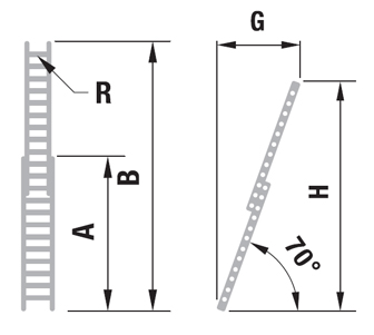 Dvojdielny výsuvný rebrík ovládaný lanom Profi | Itoss, s.r.o. - výroba a predaj rebríkov