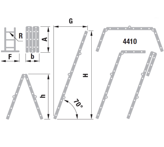 Kĺbový rebrík Profi | Itoss, s.r.o. - výroba a predaj rebríkov